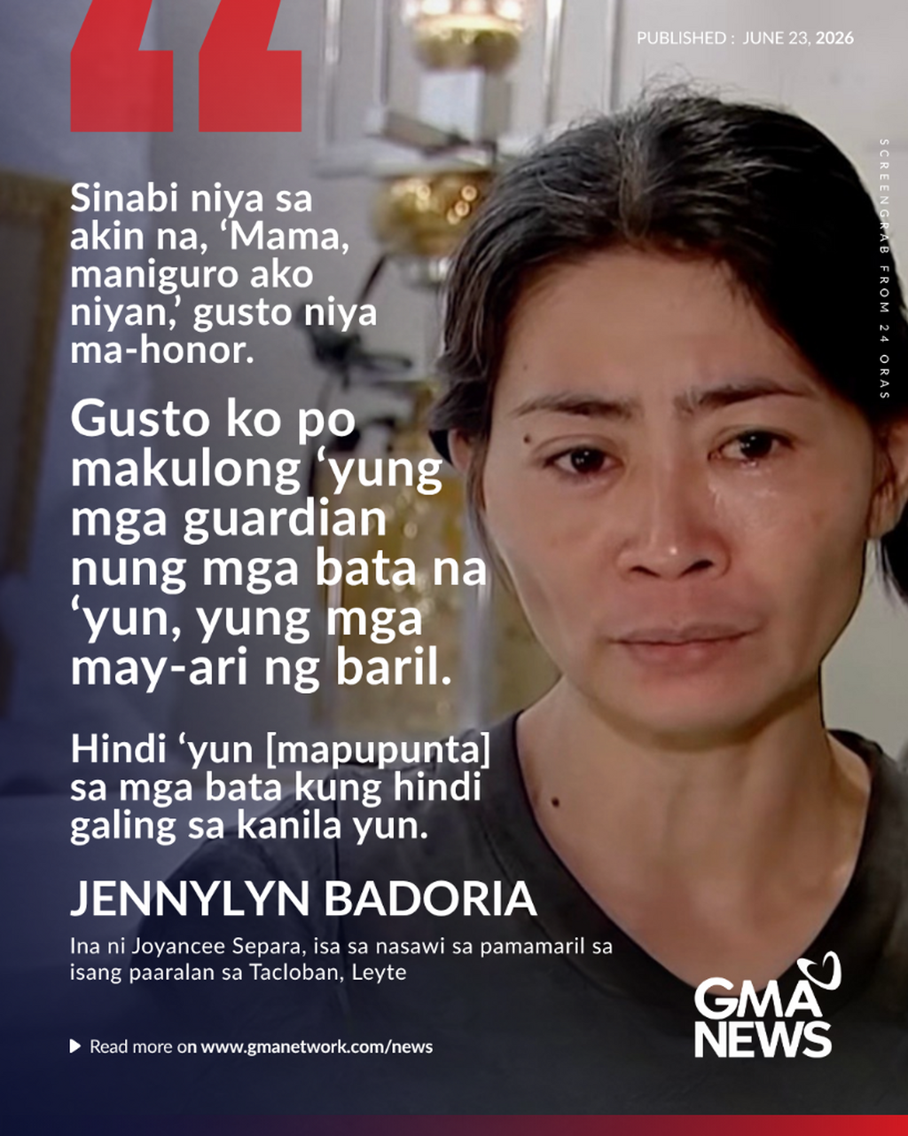 Kumuha ng viral video ng pamamaril na si Joyancee Separa, isa sa 3 nasawi