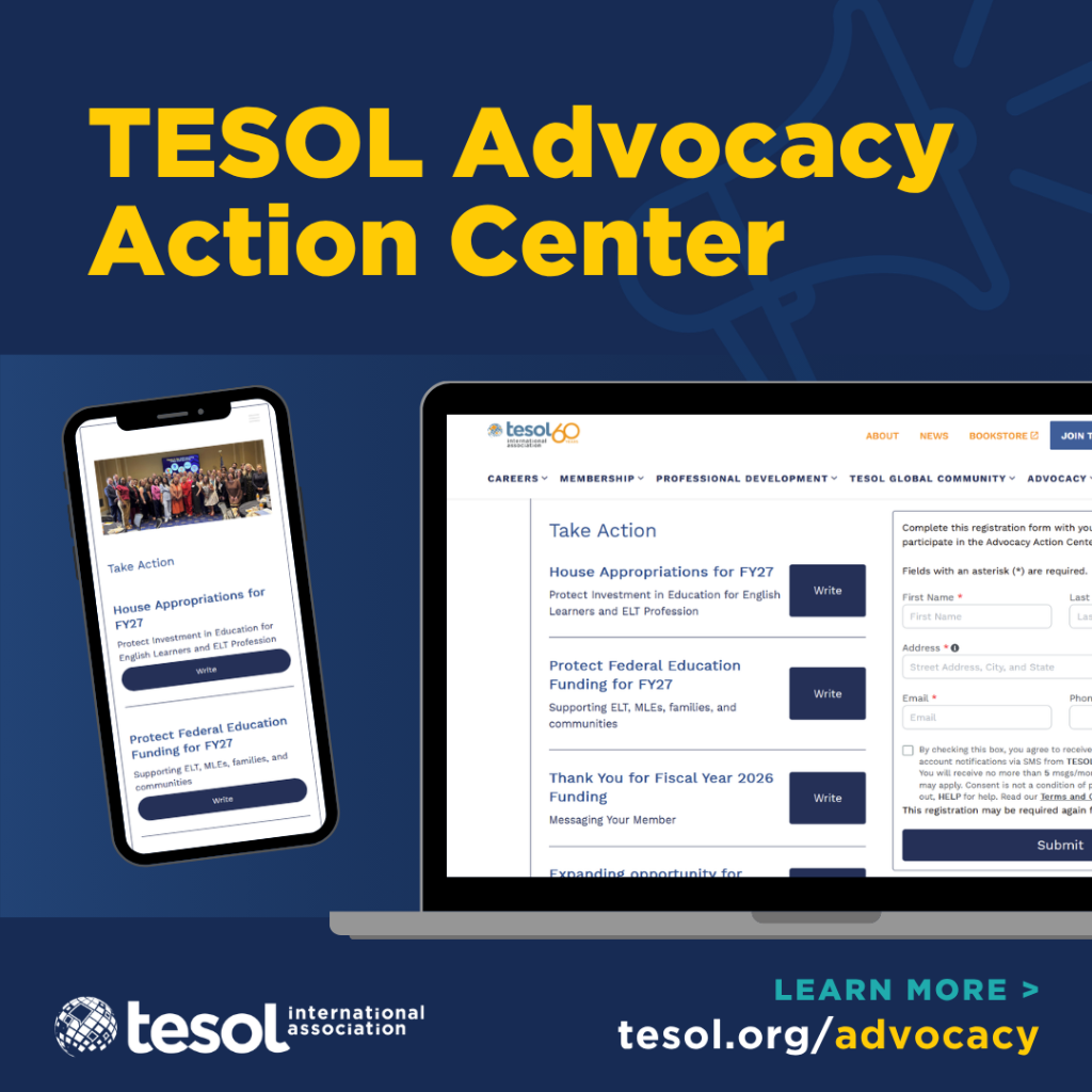 TESOL Advocacy Action Center - Sign Up for Alerts
