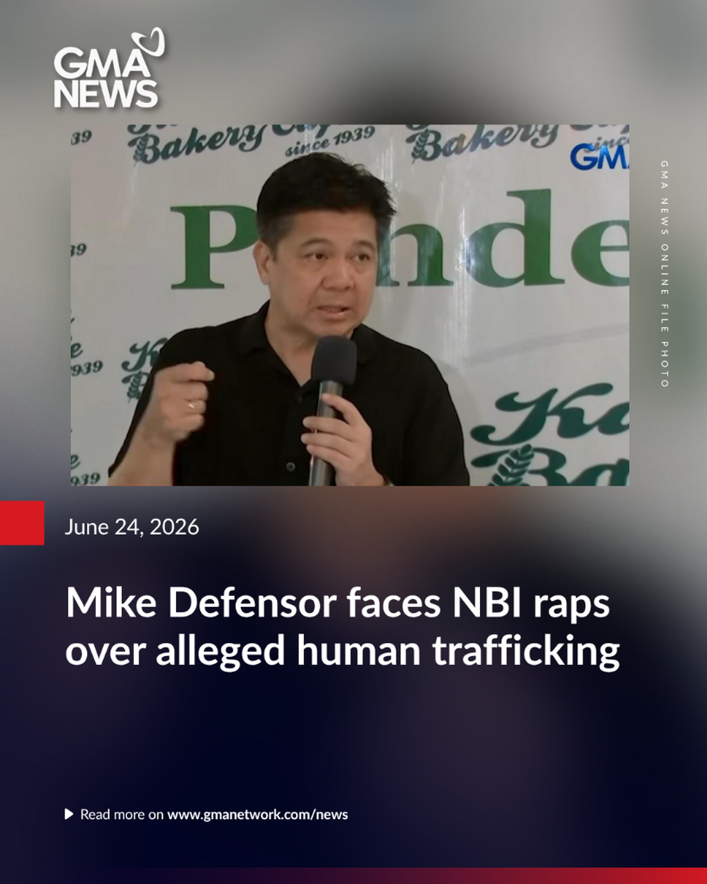 Mike Defensor faces NBI raps over alleged human trafficking