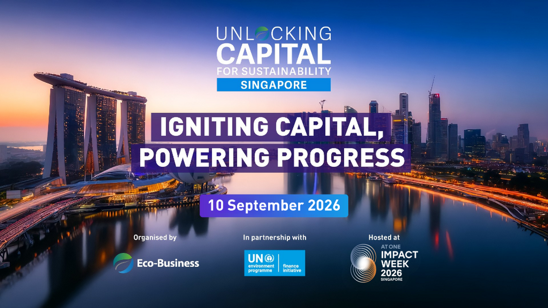 Register for Unlocking capital for sustainability &ndash; Singapore | Hosted at IMPACT WEEK 2026