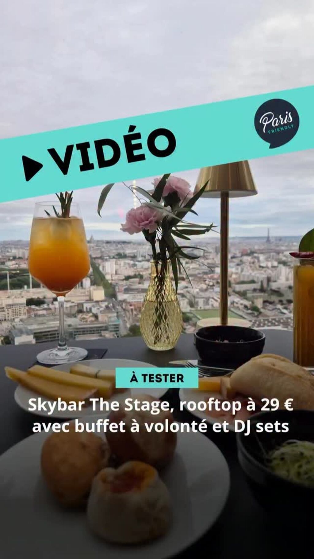 Rooftop avec buffet &agrave; volont&eacute; 