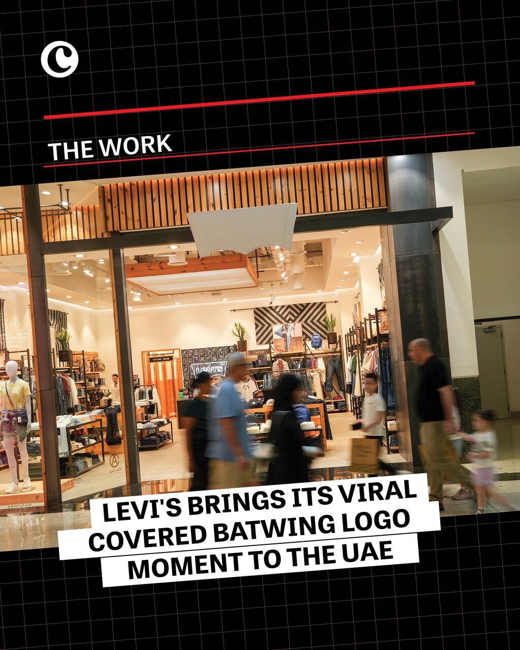 Levi's brings its viral covered batwing logo moment to the UAE
