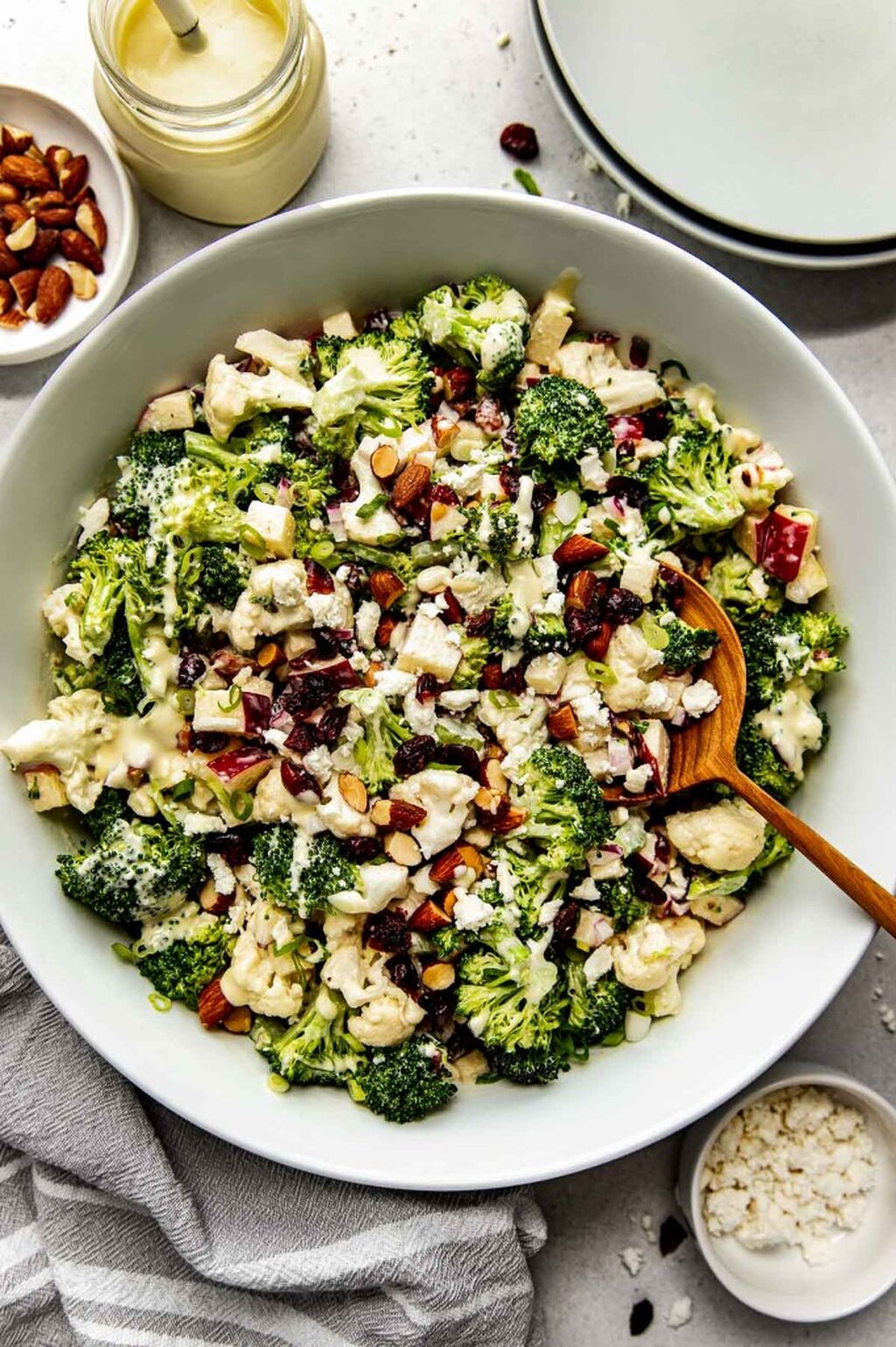 Apple Broccoli Cauliflower Salad