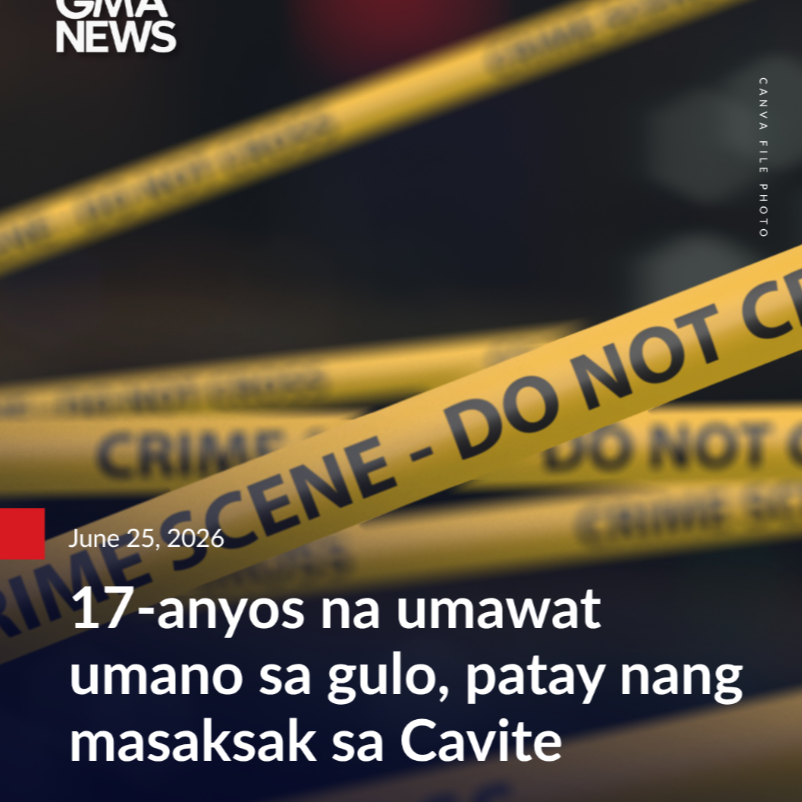 17 anyos na umawat umano sa gulo, patay nang masaksak sa Cavite