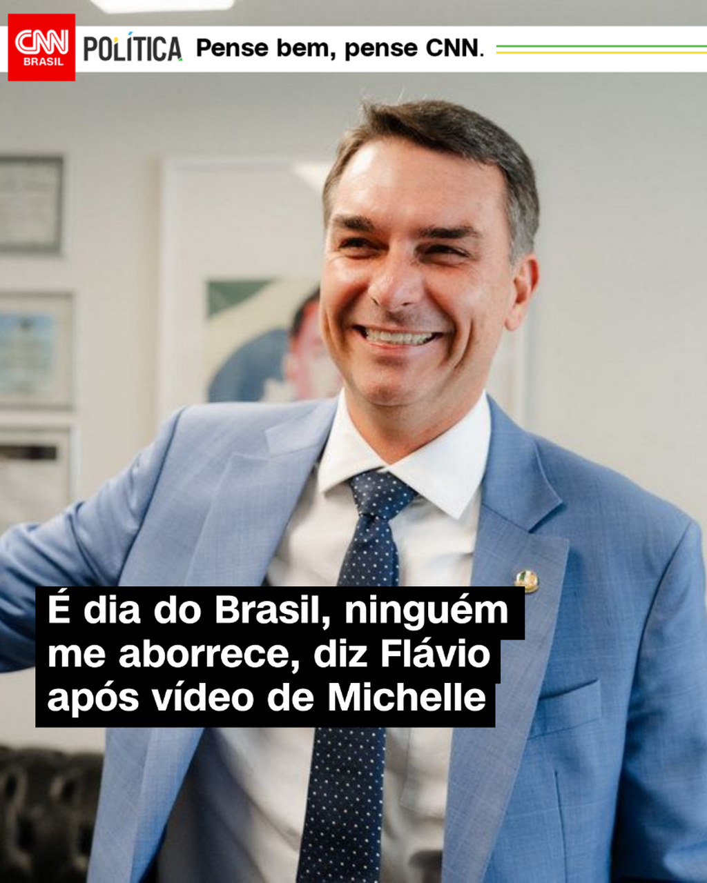 &Eacute; dia do Brasil, ningu&eacute;m me aborrece, diz Fl&aacute;vio ap&oacute;s v&iacute;deo de Michelle