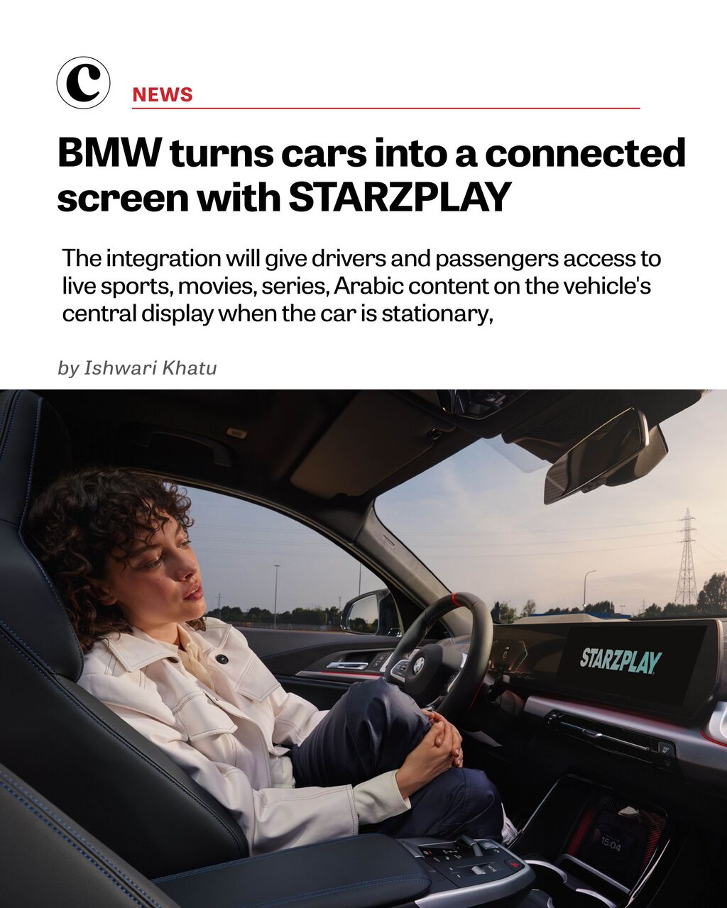 BMW turns cars into a connected screen with STARZPLAY
