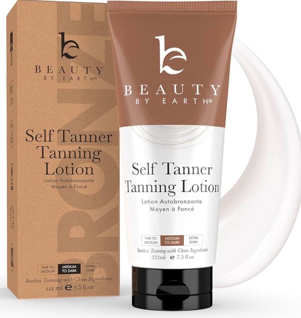 BEAUTY BY EARTH Natural Organic Self Tanner Lotion Medium-Dark