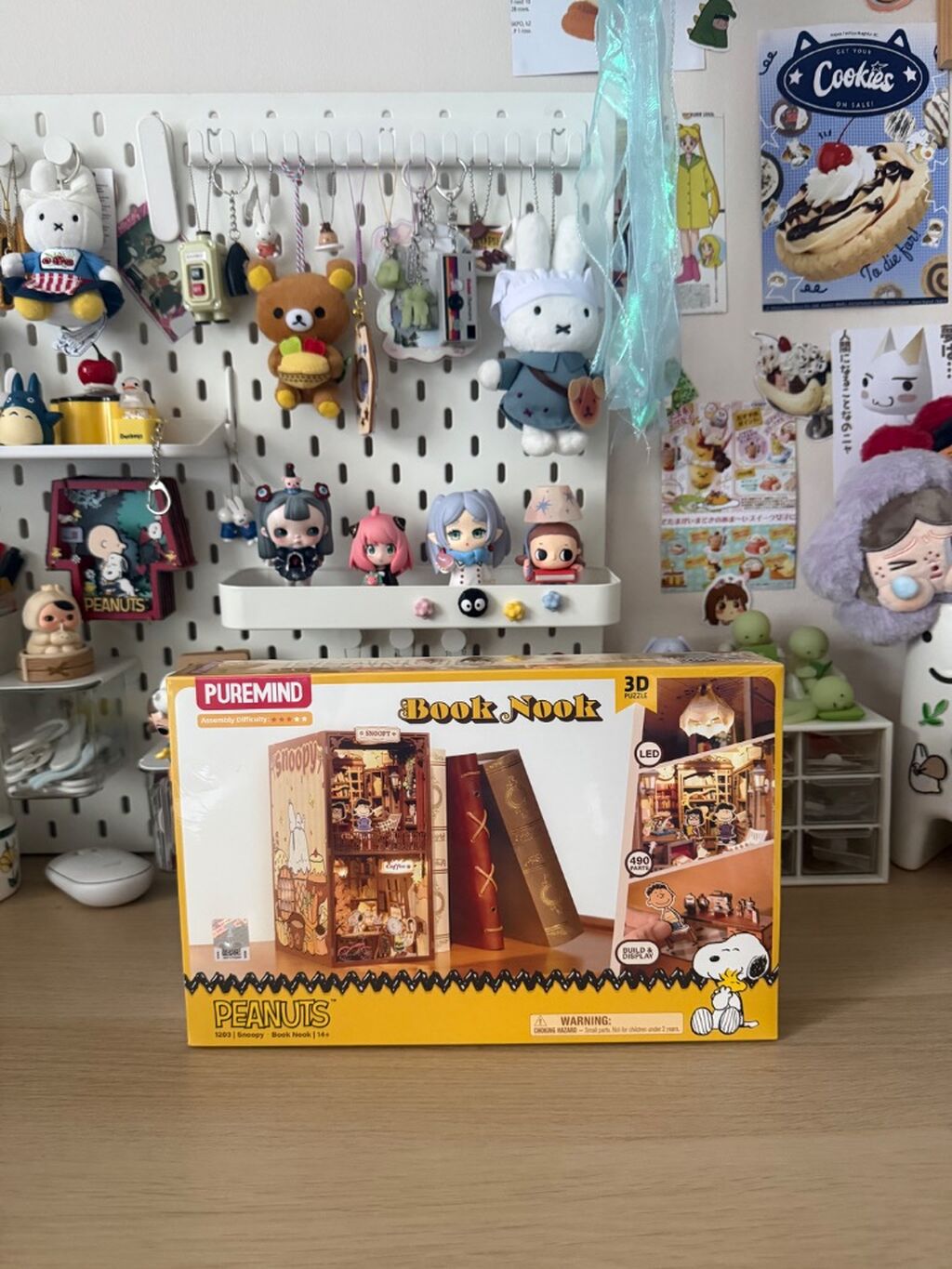 Puremind snoopy peanuts book nook DIY wooden puzzle