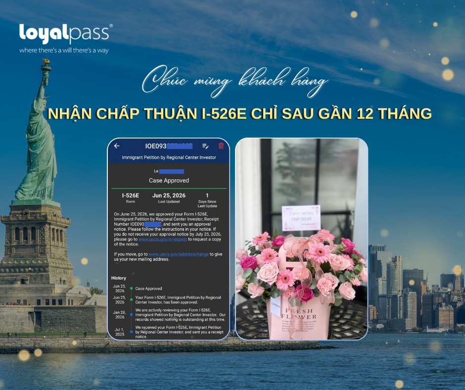 Ch&uacute;c mừng kh&aacute;ch h&agrave;ng Loyalpass nhận chấp thuận I-526E Dự &aacute;n Four Seasons Telluride chỉ sau chưa đầy 12 th&aacute;ng!