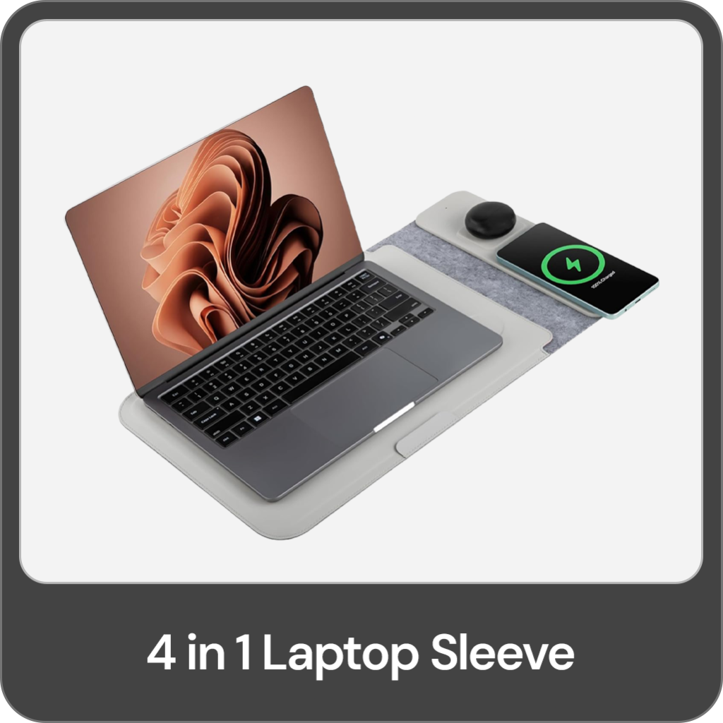 4 in 1 Laptop Sleeve with magsafe charger
