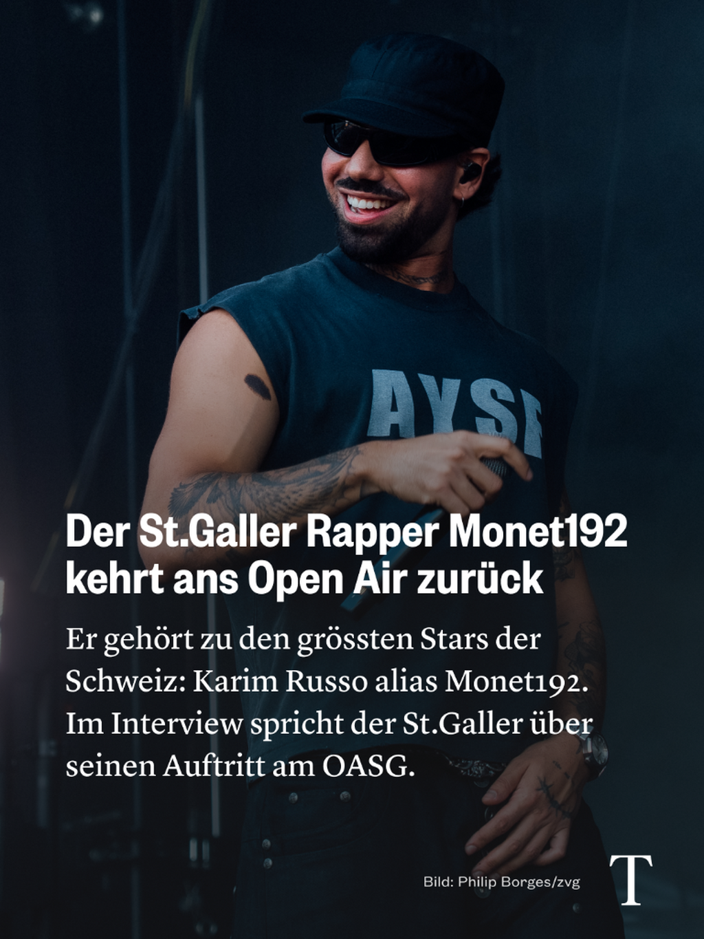 Der St.Galler Rapper Monet192 kehrt ans Open Air zur&uuml;ck