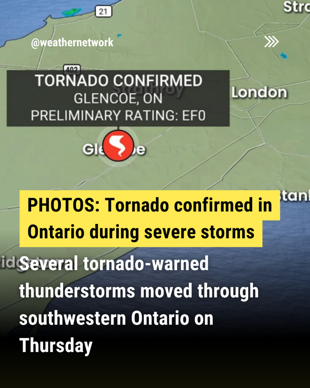PHOTOS: Tornado confirmed in Ontario during severe storms