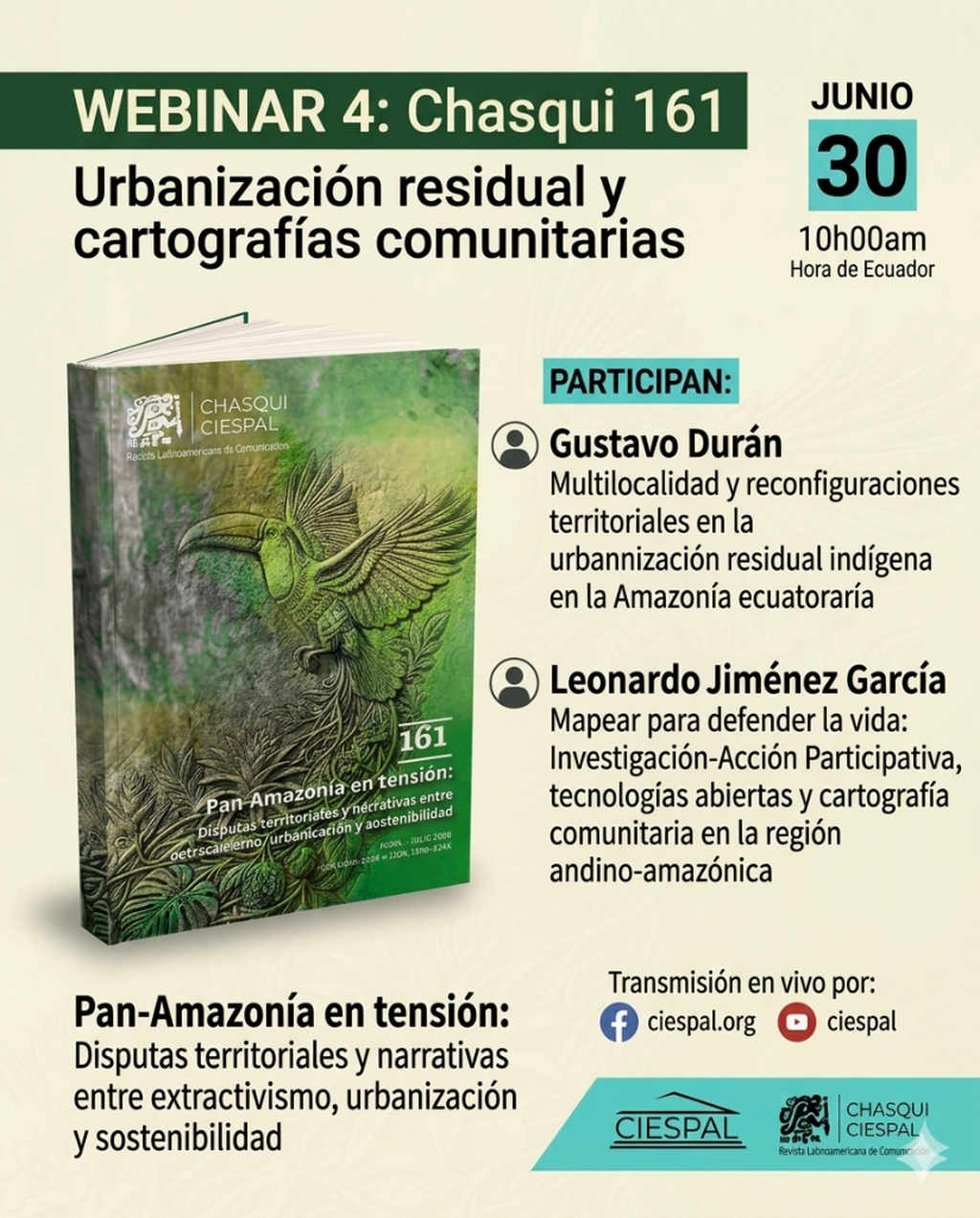 Webinar: Urbanizaci&oacute;n residual y cartograf&iacute;as comunitarias.Edici&oacute;n 161 Revista Chasqui