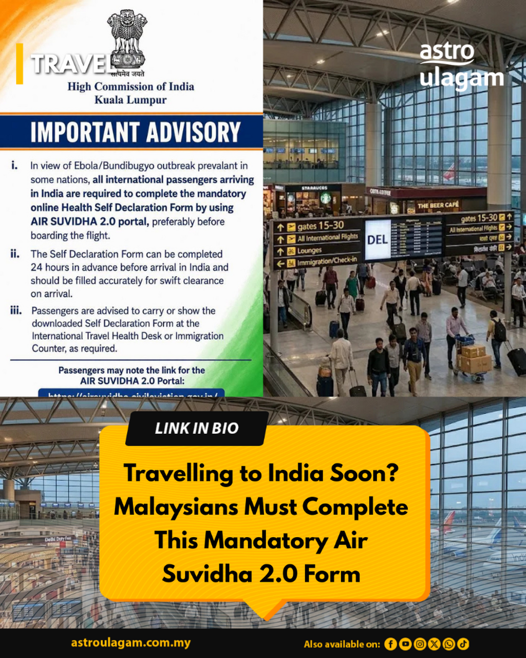 Travelling to India Soon? Malaysians Must Complete This Mandatory Air Suvidha 2.0 Form