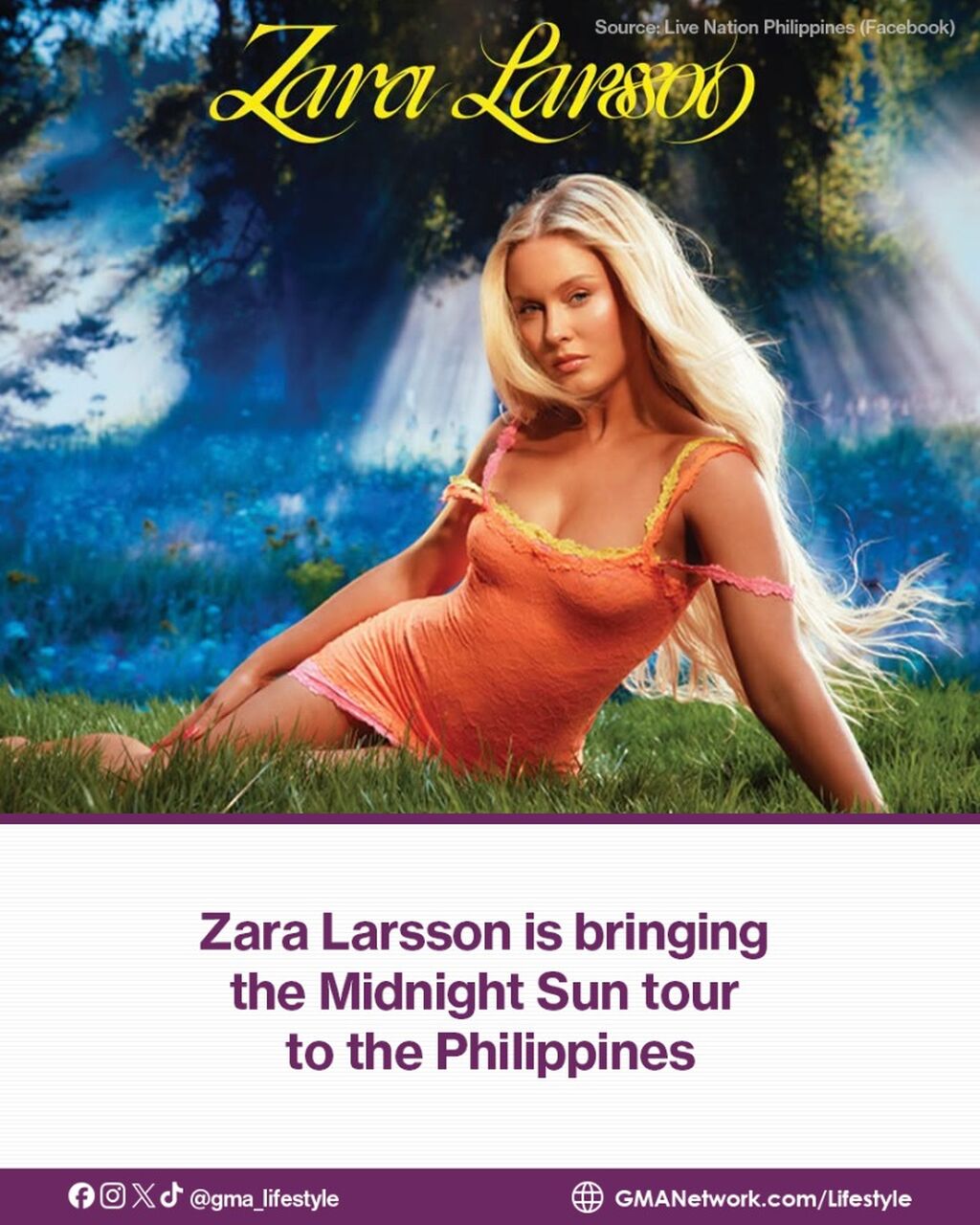 Zara Larsson is bringing the Midnight Sun tour to the Philippines