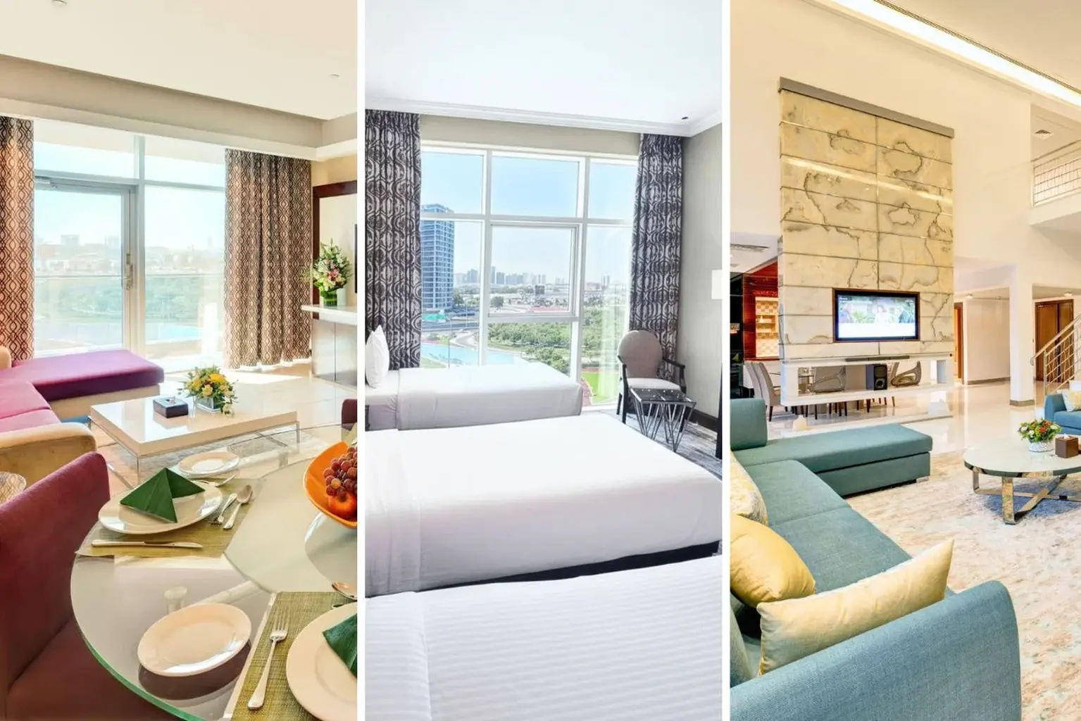 Enjoy your evenings in a duplex Penthouse or Executive Deluxe Suites, near Dubai Creek at Copthorne Hotel, Dubai
