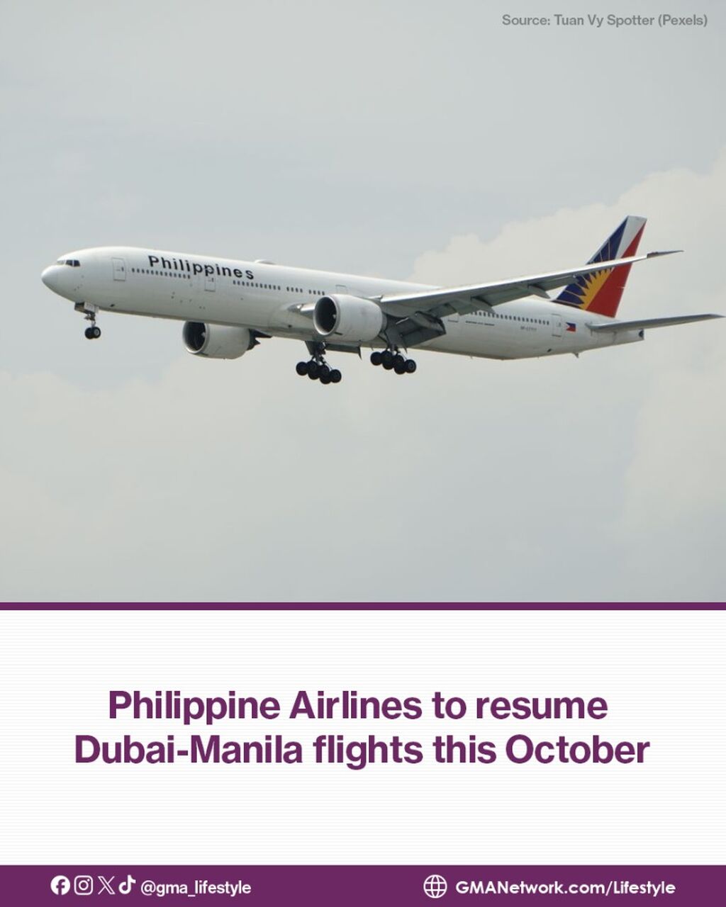 Philippine Airlines to resume Dubai-Manila flights this October
