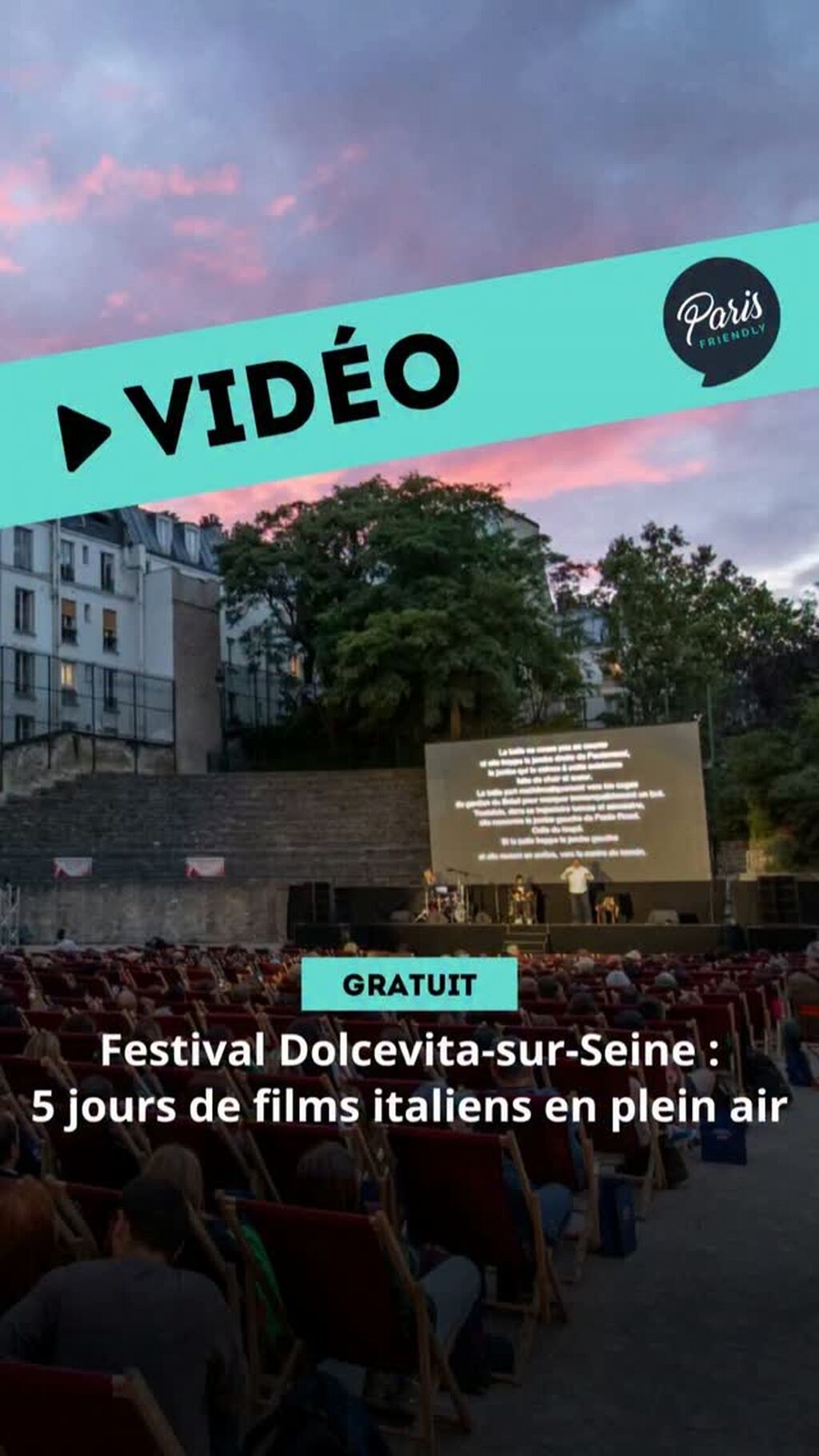Paris-Rome, 70 ans d'amiti&eacute; et 5 jours de cin&eacute;ma en plein air pour f&ecirc;ter &ccedil;a