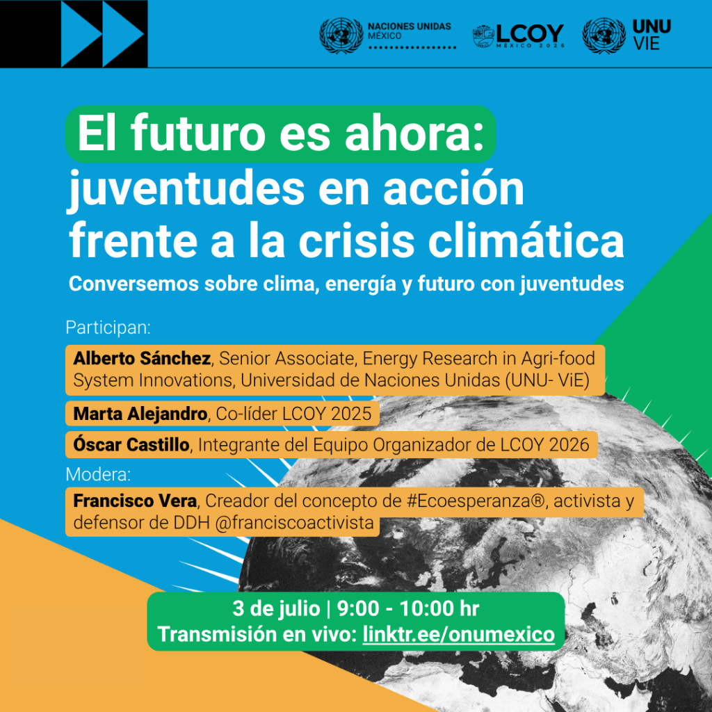 Registro para conversar sobre clima, energ&iacute;a y futuro con juventudes