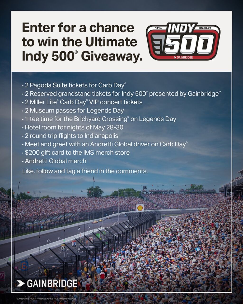 Ultimate 2027 Indy 500 Giveaway Official Rules