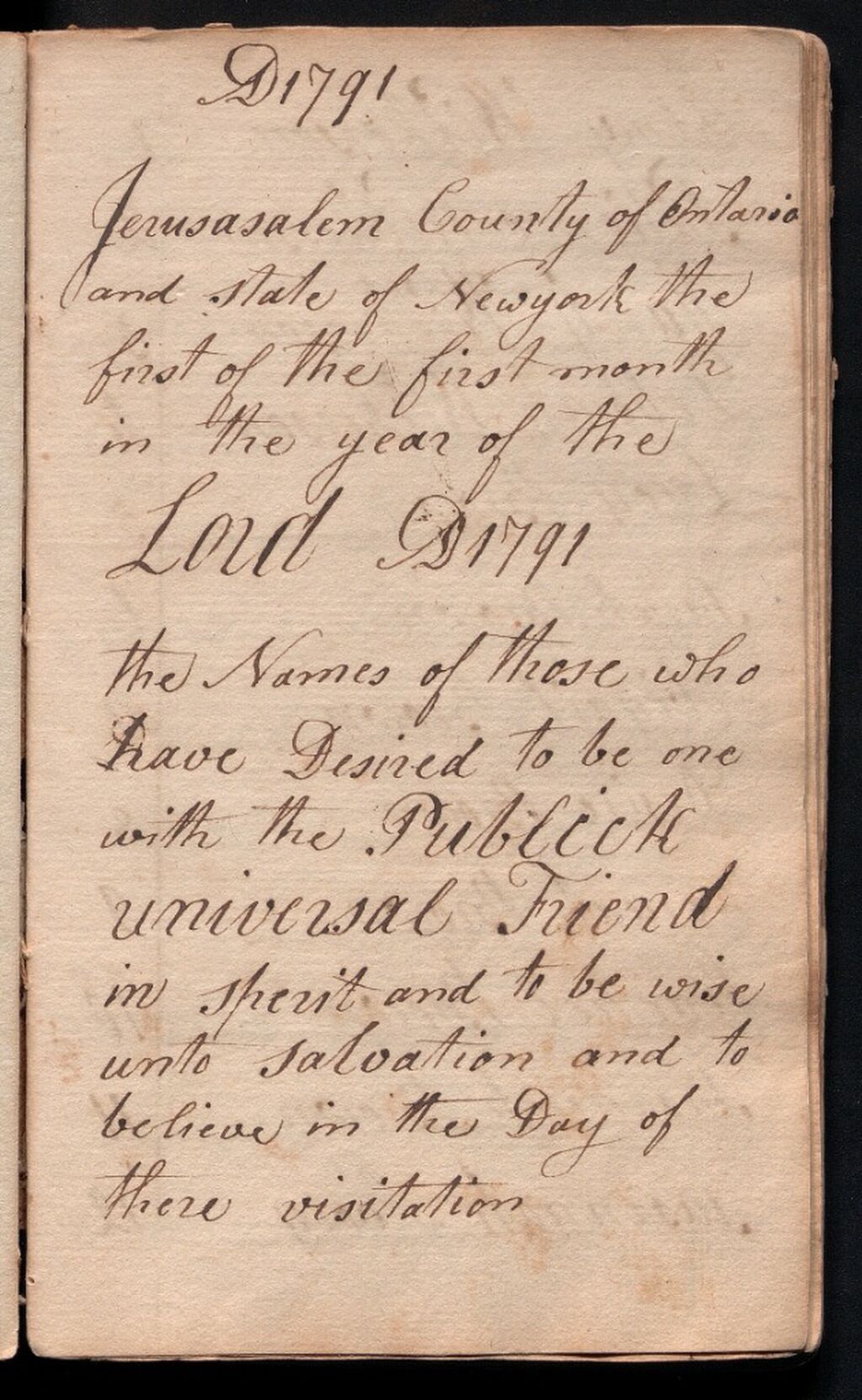 Looking Back at The Public Universal Friend &ndash; The Library Company of Philadelphia