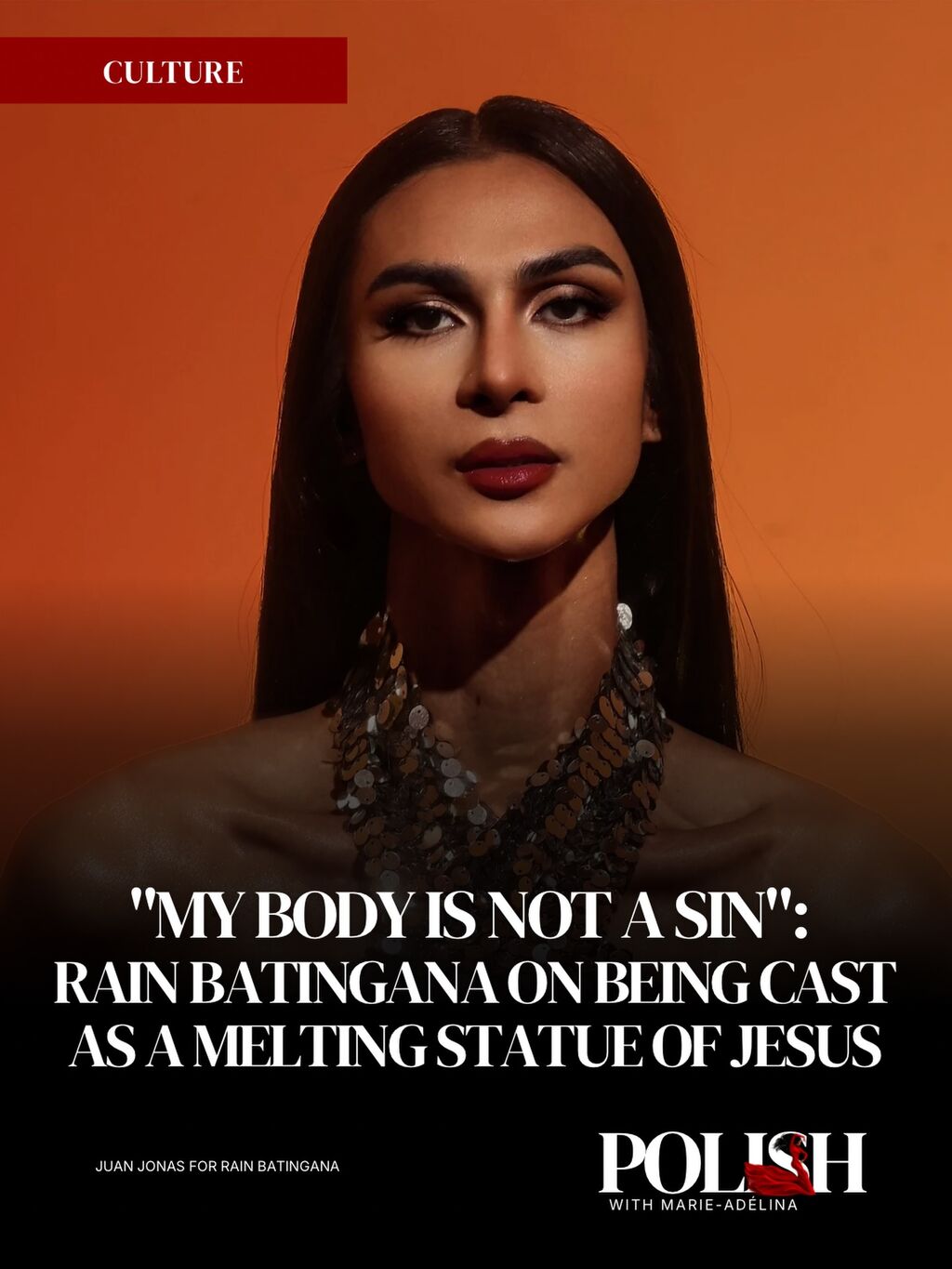 "My body is not a sin": Rain Batingana on being cast as a melting statue of Jesus