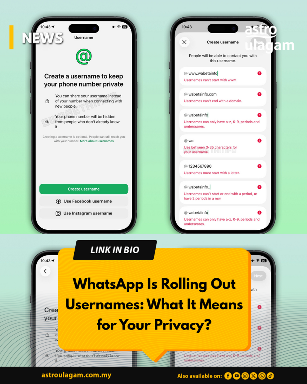 WhatsApp Is Rolling Out Usernames: What It Means for Your Privacy?