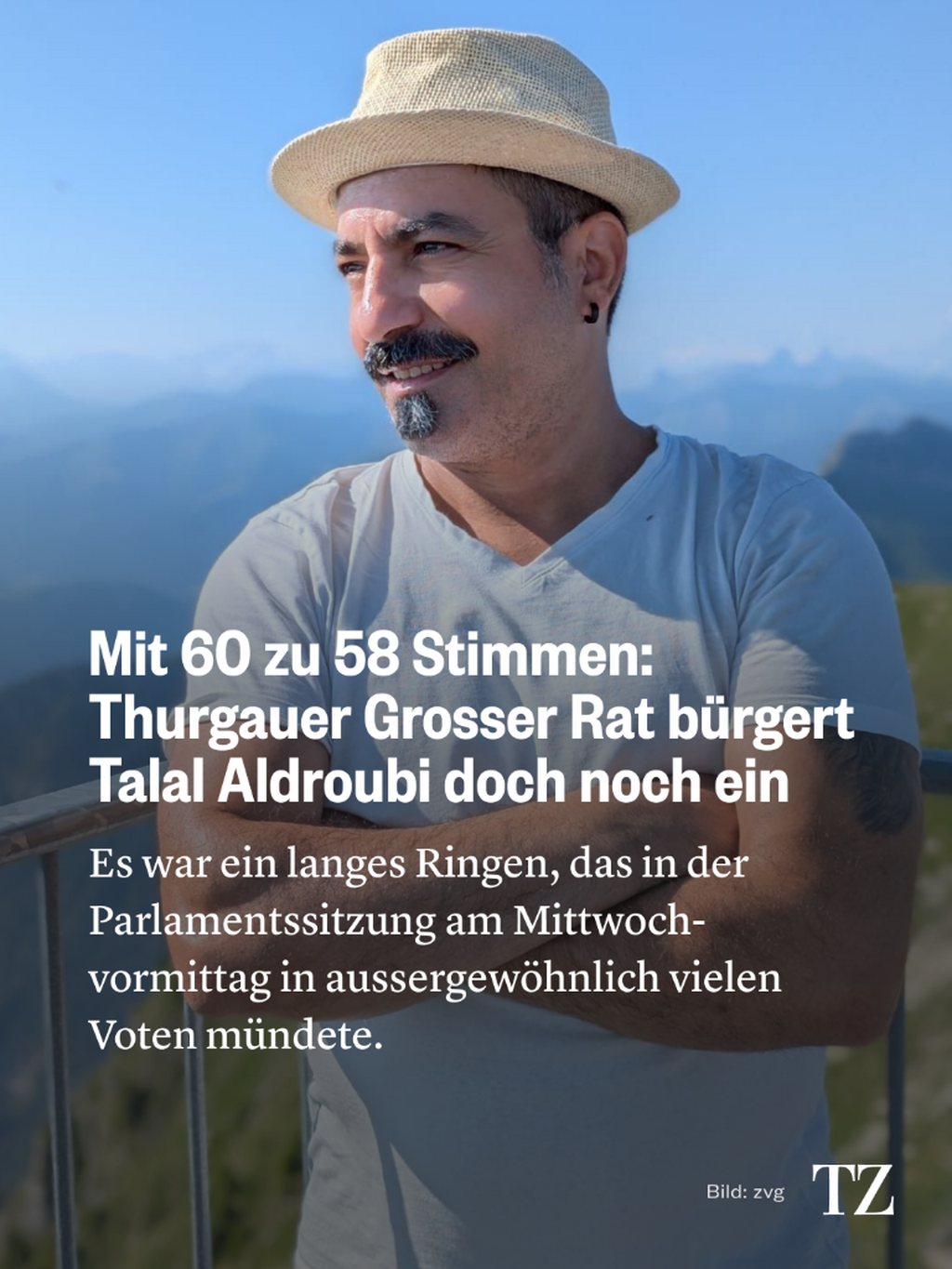 Mit 60 zu 58 Stimmen: Thurgauer Grosser Rat b&uuml;rgert Talal Aldroubi doch noch ein