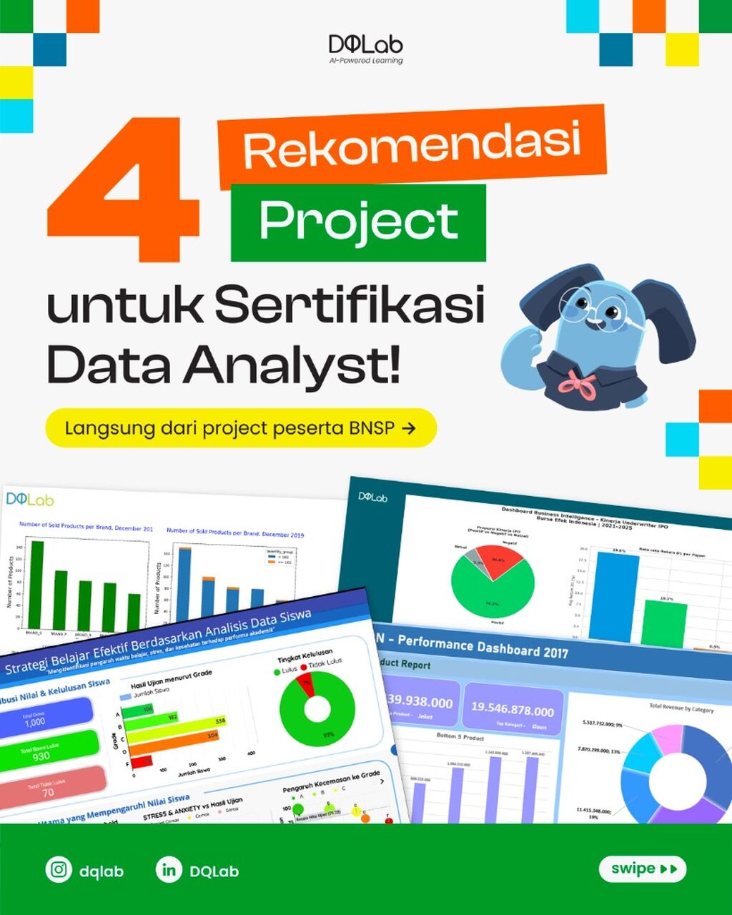 Bangun Project untuk Ujian Sertifikasi, Hanya di Bootcamp DQLab!