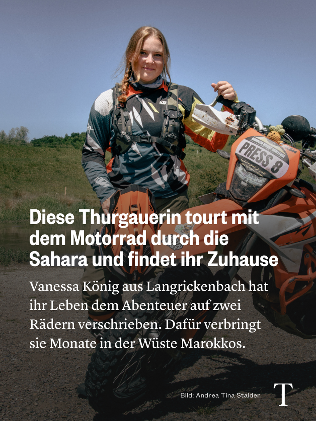 Diese Thurgauerin tourt mit dem Motorrad durch die Sahara und findet ihr Zuhause