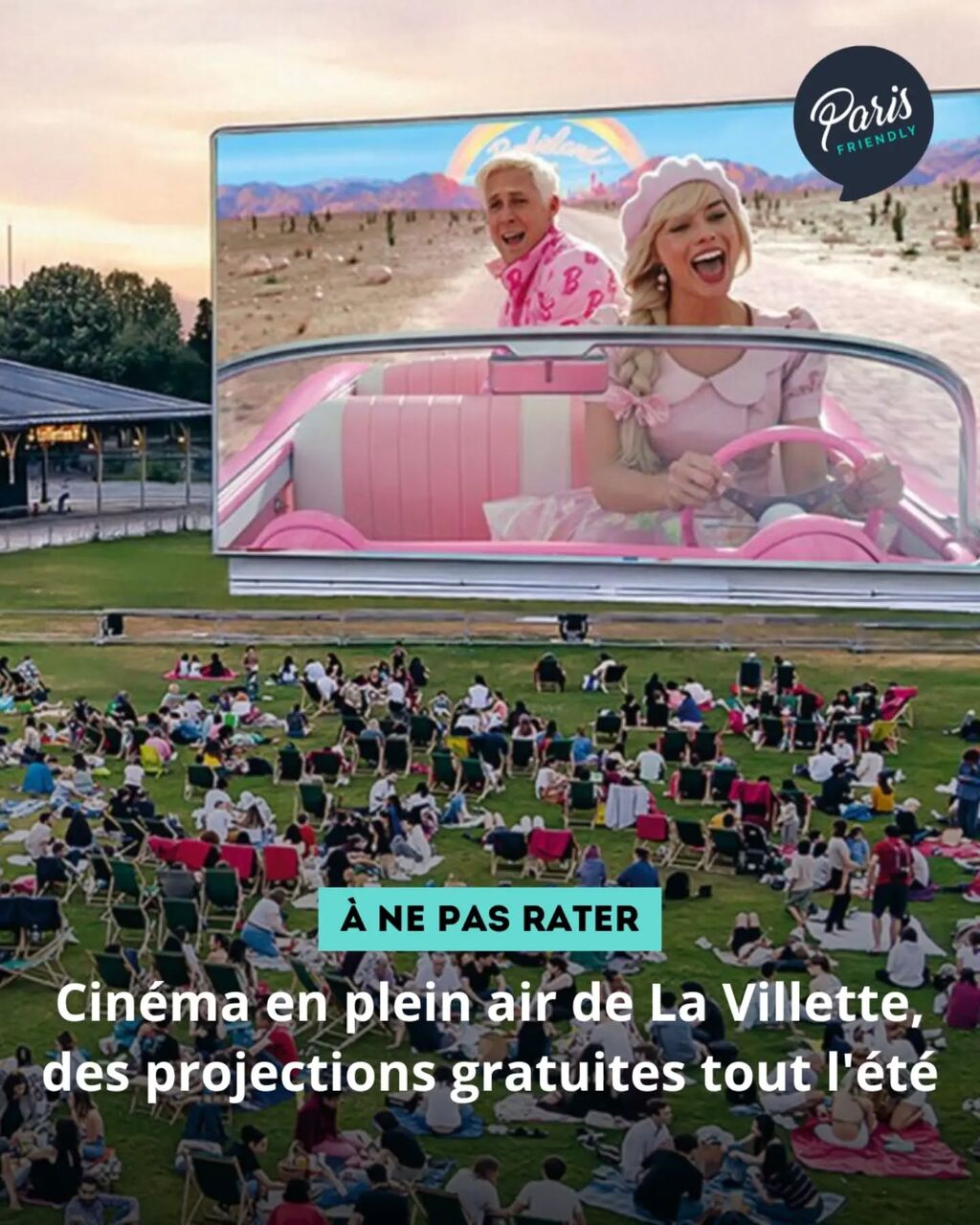 20 soir&eacute;es de cin&eacute;ma gratuites sous les &eacute;toiles reviennent &agrave; La Villette cet &eacute;t&eacute;. 🌙🎬