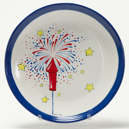 Firecracker Stoneware Plate