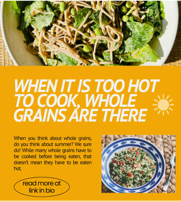 When it's too hot to cook, whole grains are there | The Whole Grains Council