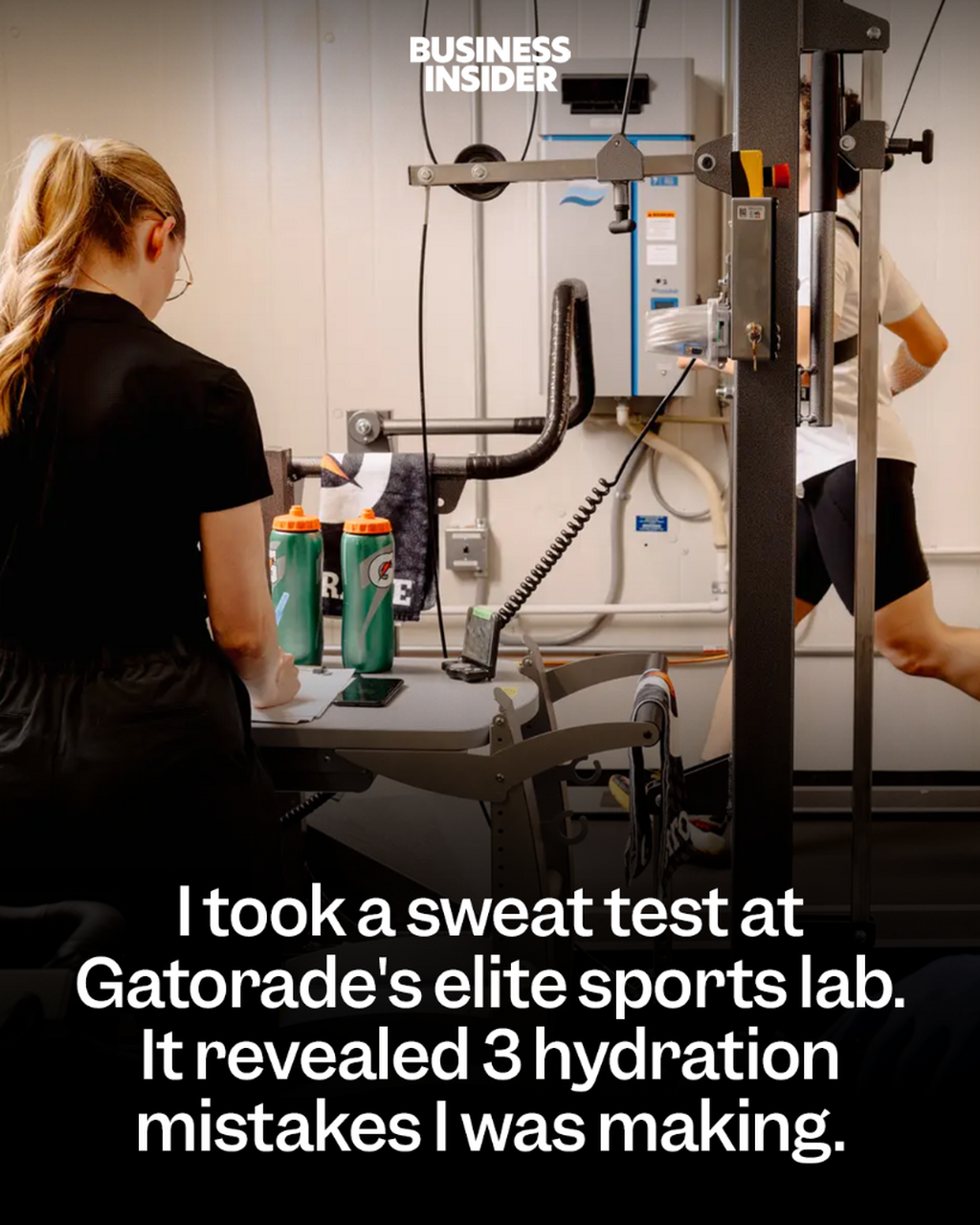 I took a sweat test at Gatorade's elite sports lab. It revealed 3 hydration mistakes I was making.