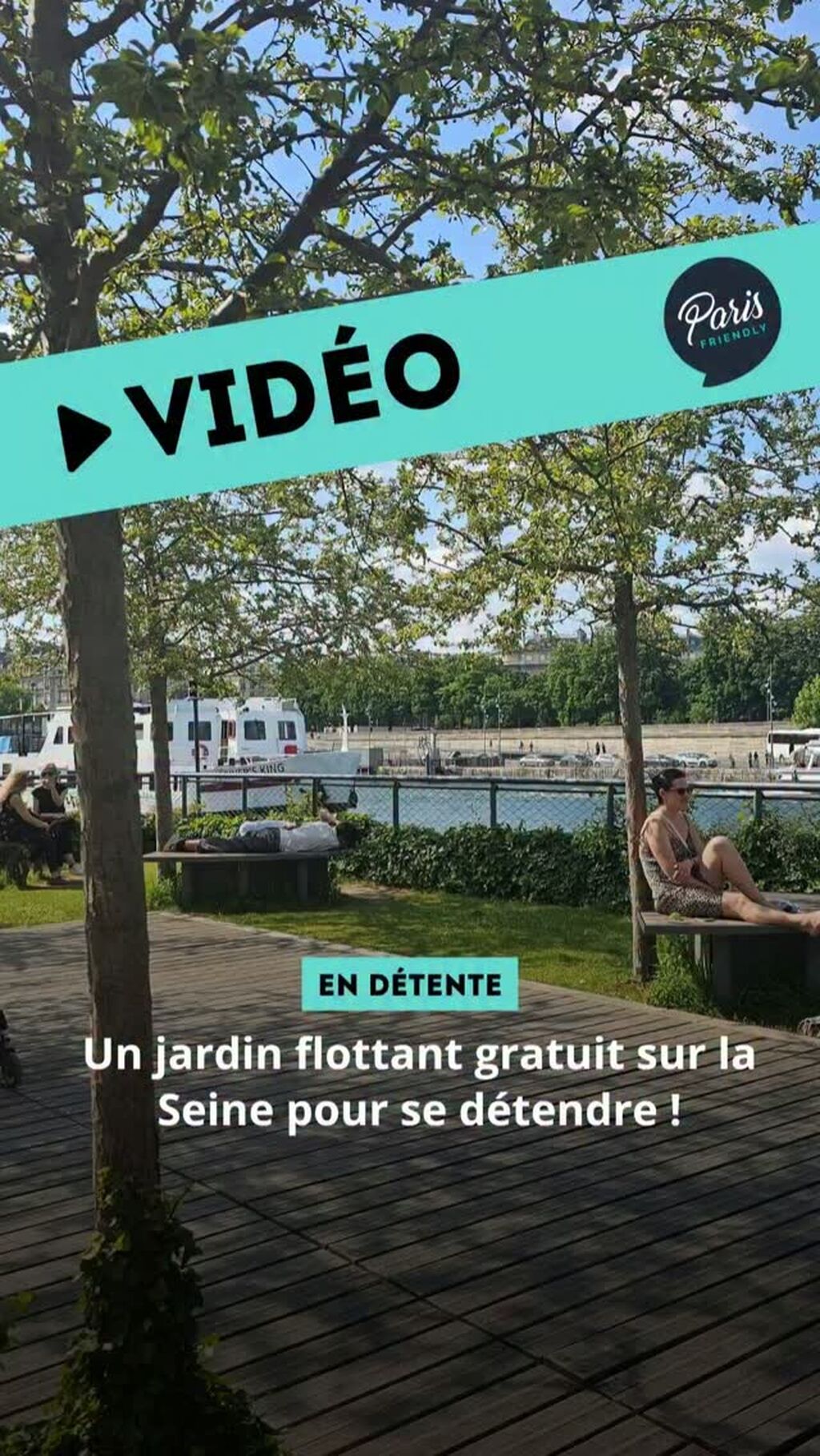 Un jardin flottant gratuit sur la Seine est ouvert tout l'&eacute;t&eacute; dans le 7ᵉ. 🌿