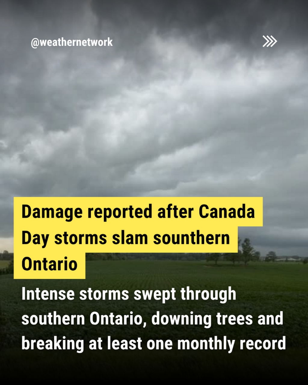Damage reported after Canada Day storms slam southern Ontario