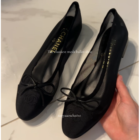Chanel ballet mesh flats 