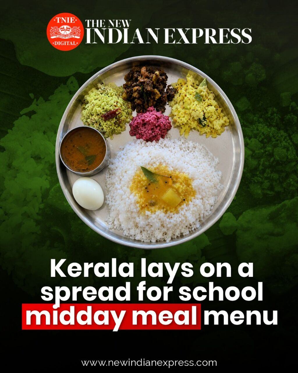 Kerala lays on a spread for school midday meal menu