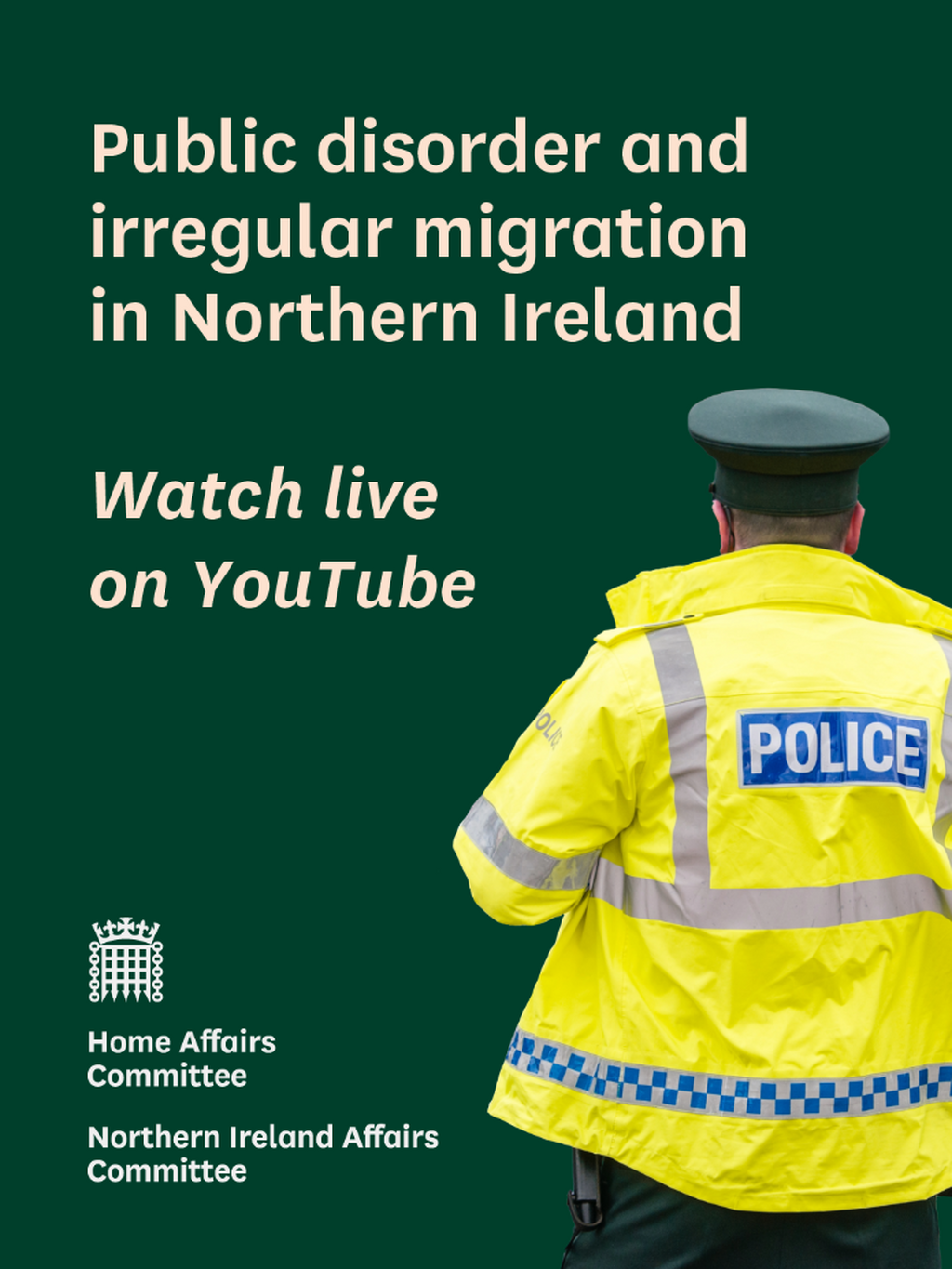 Public disorder and irregular migration in Northern Ireland