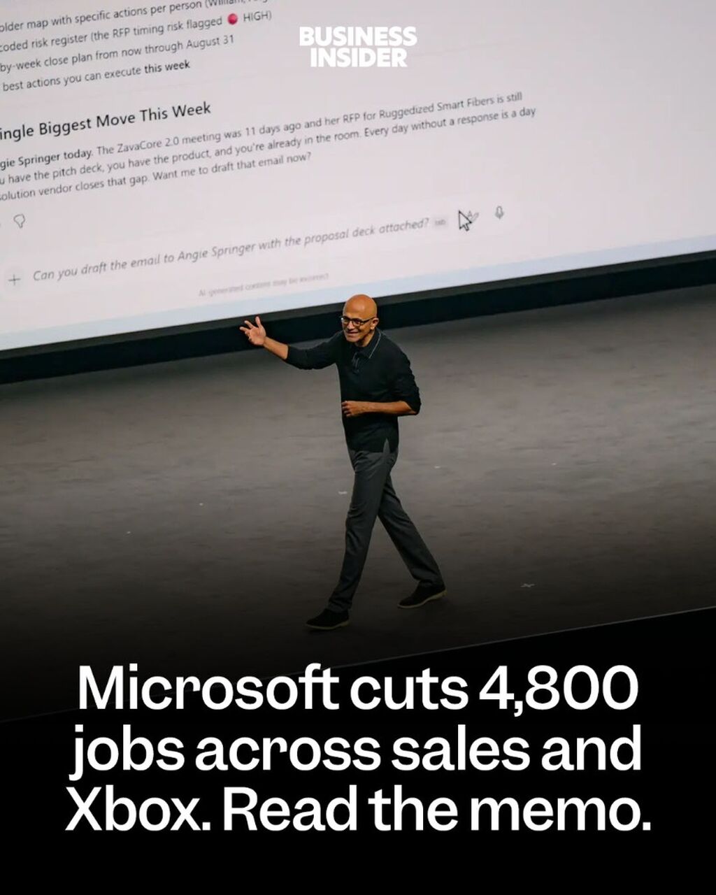 Microsoft cuts 4,800 jobs across sales and Xbox. Read the memo.