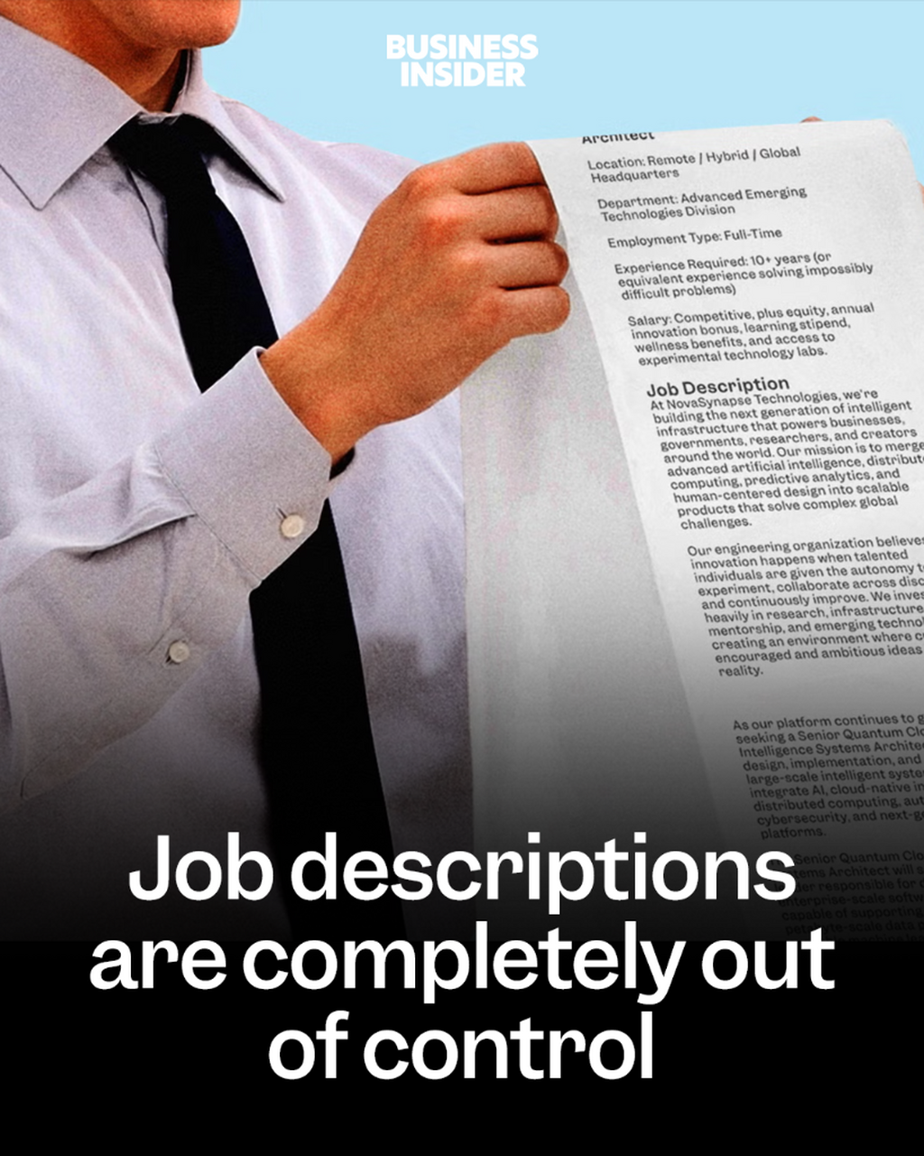 Job descriptions are completely out of control
