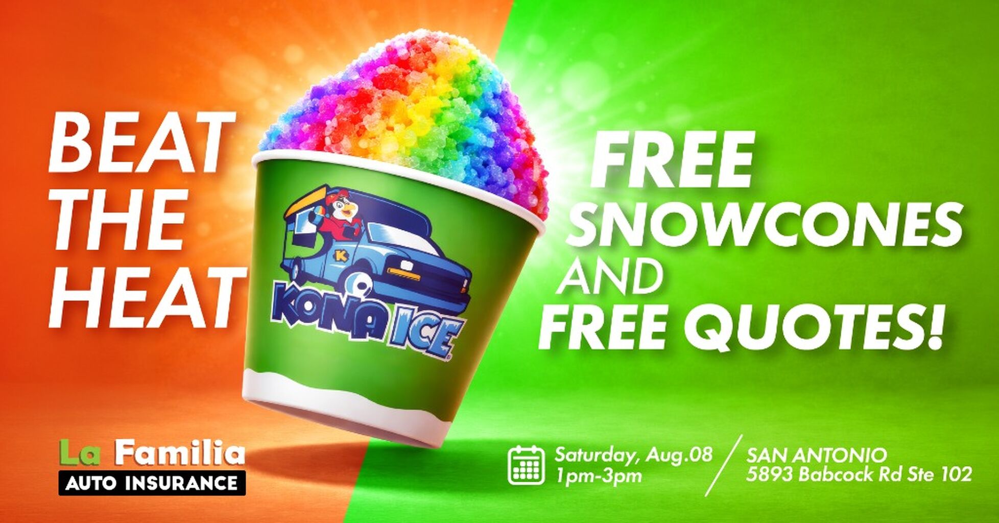 San Antonio &mdash; Free snowcones! 🎉