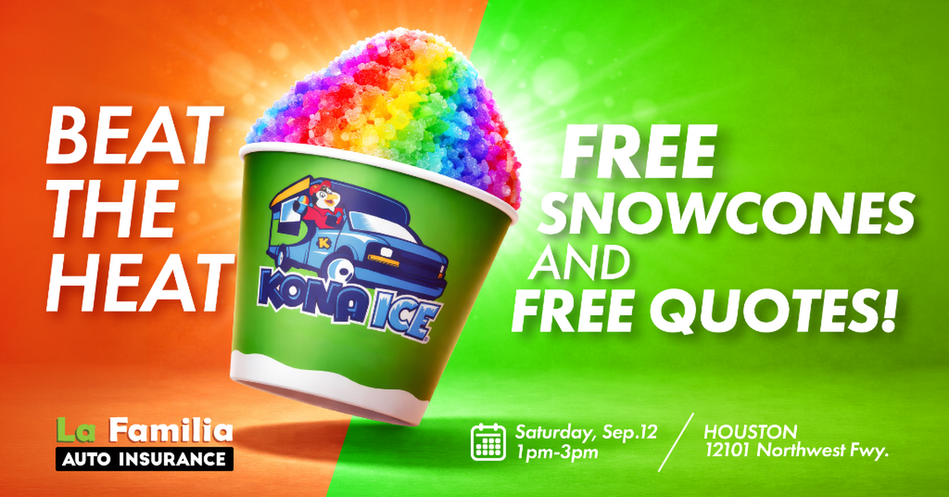 Houston &mdash; Free snowcones! 🎉