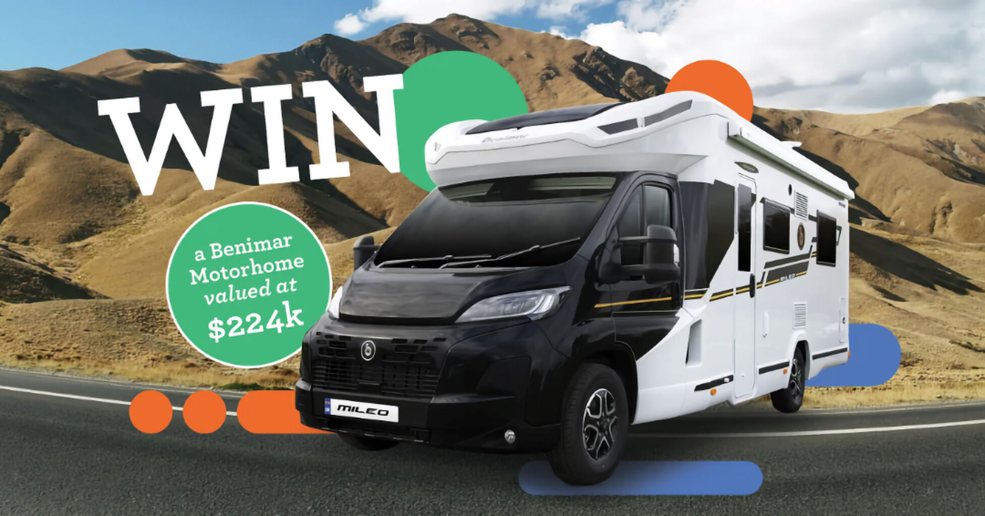 Win a Benimar Motorhome valued at $224k