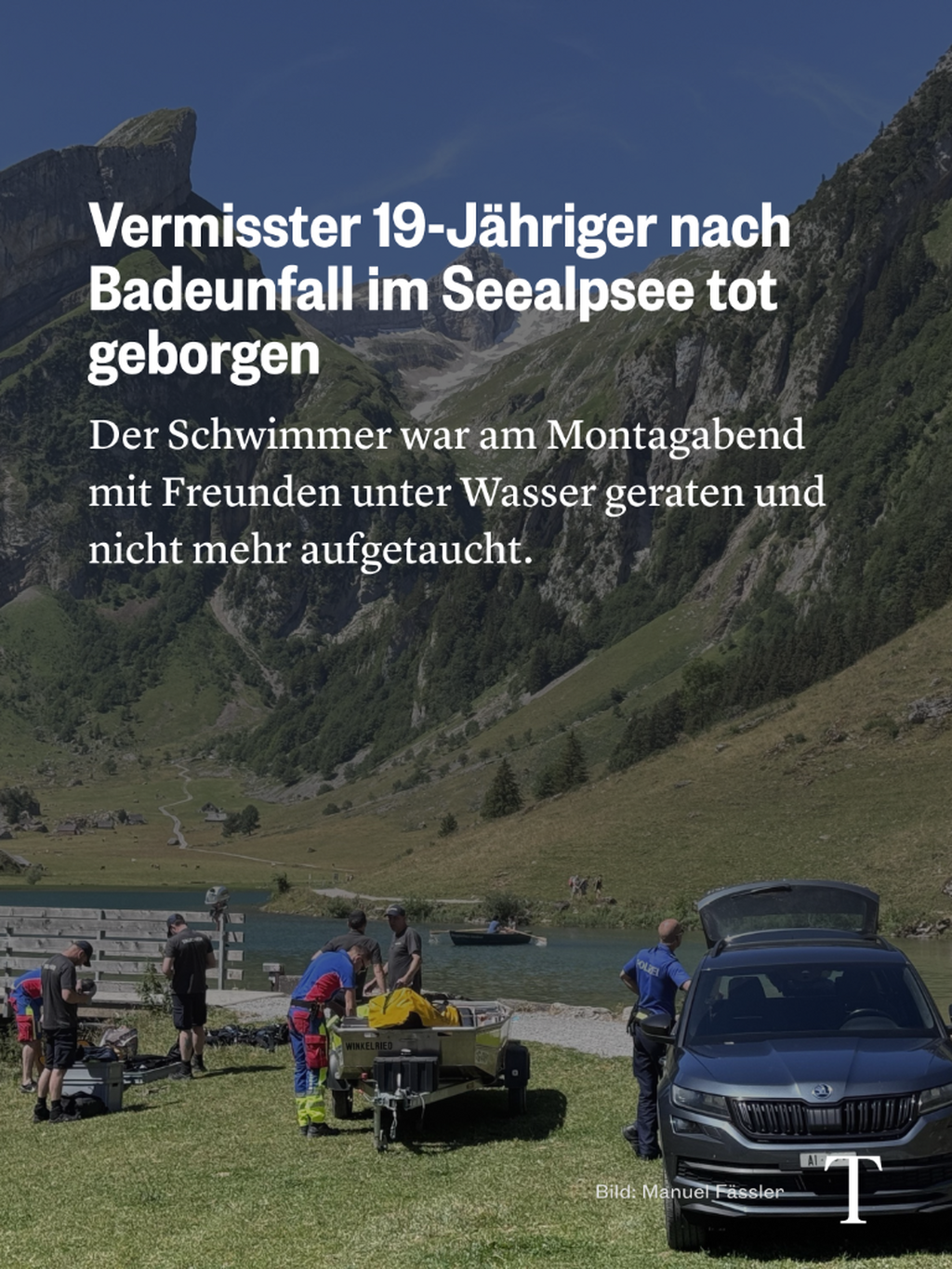 Vermisster 19-J&auml;hriger nach Badeunfall im Seealpsee tot geborgen