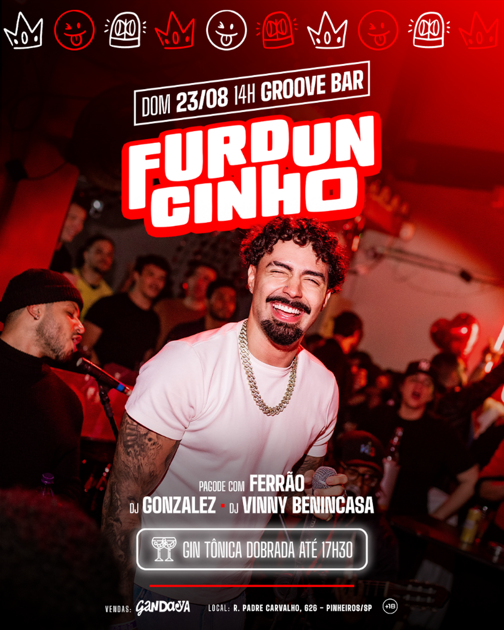 🥁| DOMINGO | 30.08 | 14H | FURDUNCINHO | INGRESSOS COM DESCONTO |