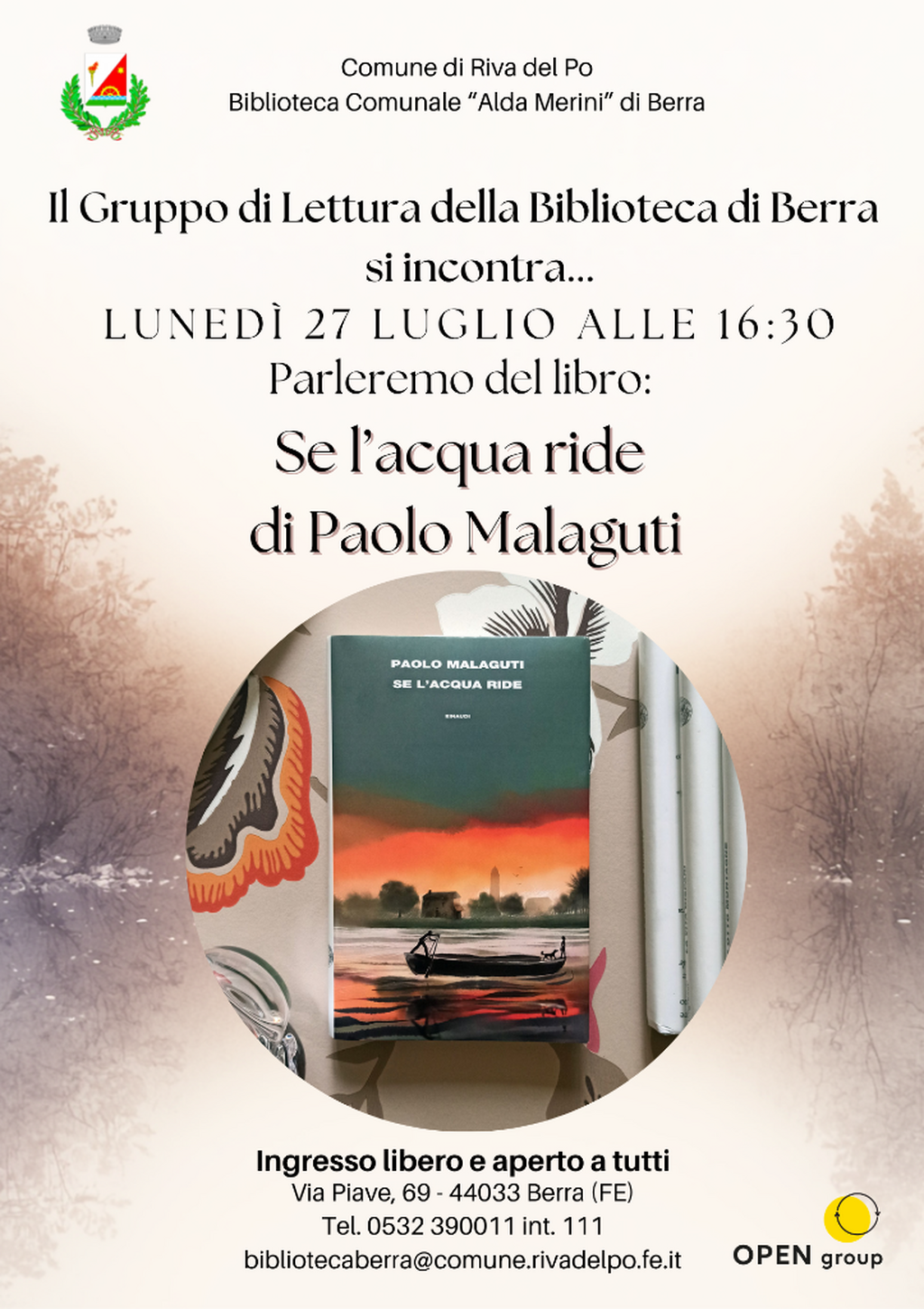 Gruppo di Lettura Biblioteca di Berra &ndash; Incontro del 27 luglio