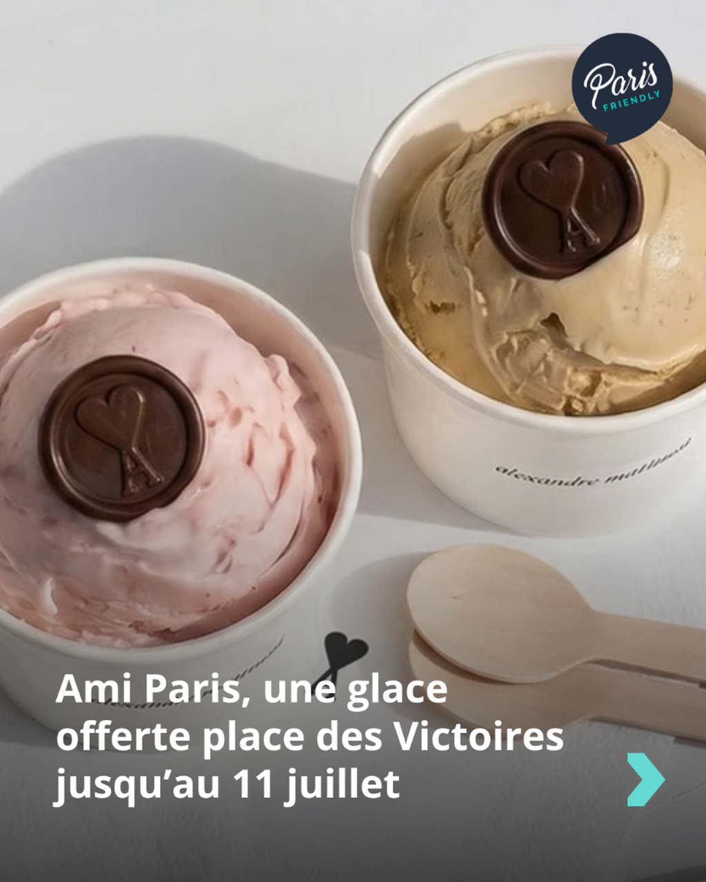 Une glace offerte chez Ami Paris, en plein centre de Paris 🍦