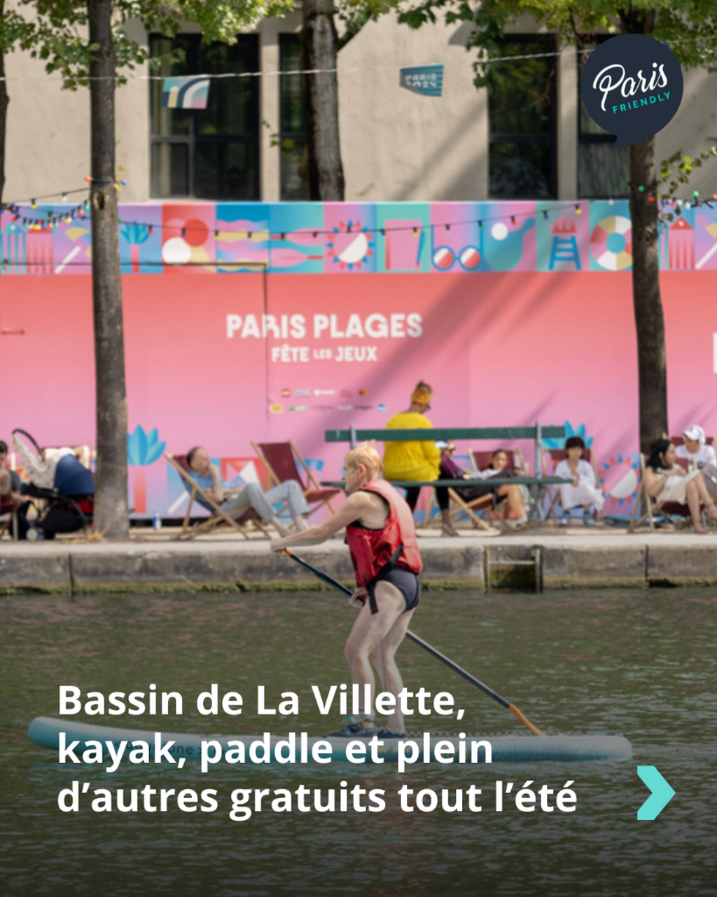 Kayak, paddle, p&eacute;dalo&hellip; tout est gratuit au bassin de La Villette. 🌊