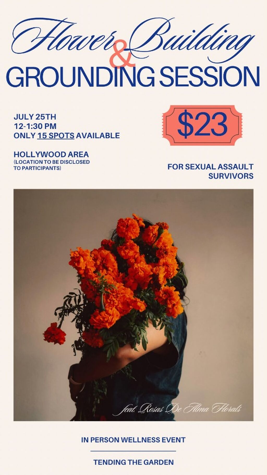 Flower Building & Grounding Session for Survivors